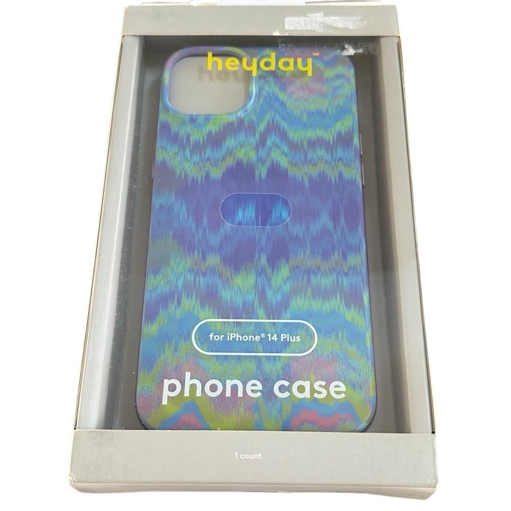 Heyday Hardshell Case for iPhone 14 Plus Digital Wave design NIB